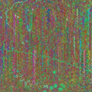 Stampa artistica astratta da collezione Bitcoin Epoch 0 – Stack della prima era di halving, blocchi 0–209,999