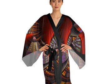 Unique Abstract Fractal Kimono Lounge Wear