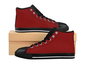 Men's Burgundy High-Top Sneakers "Original Tag"