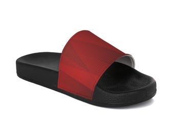 Women's Slide Sandals - Beautiful Gradient Red
