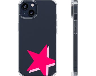 Preppy Pink Star - hot pink preppy star trendy style Phone Case, original art cover, protective, iPhone Samsung cases, birthday gift