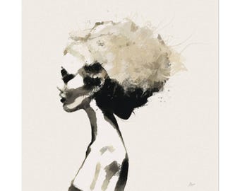 Serene - Fashion Art Watercolor Portrait Poster by Allison Reich | Matte Art Print