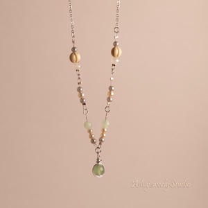 Lange kralenketting voor dames met kralen en hanger roestvrij staal statement ketting voor layering