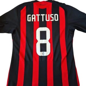 Vintage Milan Red Black Football Shirt – Legend 8 Retro Soccer Jersey