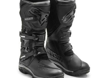 Ducati Atacama WP C2 Motorcycle Boots Waterproof Adventure Riding Footwear.