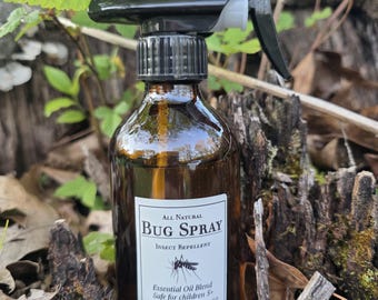 All Natural Essential Oil Bug Spray – DEET Free - Insect Mosquito Tick Flea Repellent - Kids Adults Dogs