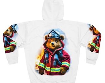 Bear Cub Feuerwehrmann Unisex Pullover Hoodie - Tolles Geschenk für Feuerwehrmänner und Einsatzkräfte. Pullover. Volontäre Feuerwehr.