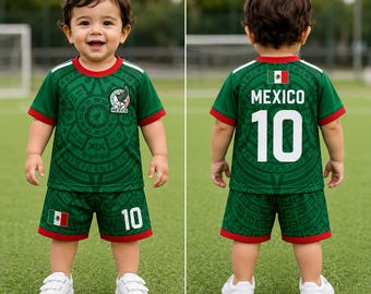 Custom Mexico Jersey, Mexico set shirt and short Soccer, Personalized Name and Number Mexico Soccer, Game day 2026