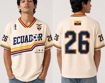 Ecuador Soccer Jersey, Retro La Tri Shirt, Custom Name Number Jersey, Ecuadorian Soccer Fan Gift