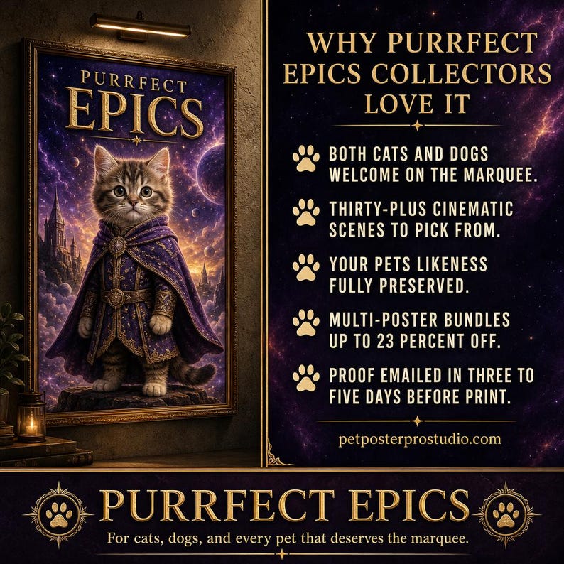Custom Pet Movie Poster | Personalized Dog or Cat Portrait | Funny Hollywood Wall Art | Dog Mom Cat Lover Gift | Made to Order Bild 10
