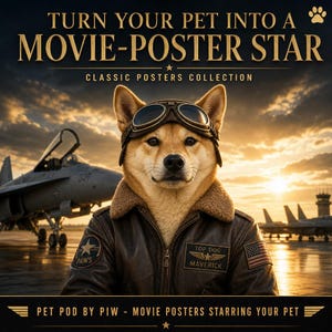 Custom Pet Movie Poster | Personalized Dog or Cat Portrait | Funny Hollywood Wall Art | Dog Mom Cat Lover Gift | Made to Order Bild 5