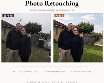 Photo Retouching Service, Remove Objects and People from Photos, Blemish Removal, Skin Retouch, Color Correction, Photo Editing