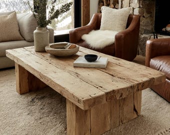 Solid Walnut Live Edge Coffee Table, Rustic Wood Furniture, Custom Made Centerpiece