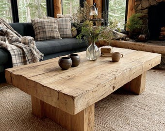 Solid Walnut Live Edge Coffee Table, Rustic Wood Furniture, Custom Made Centerpiece