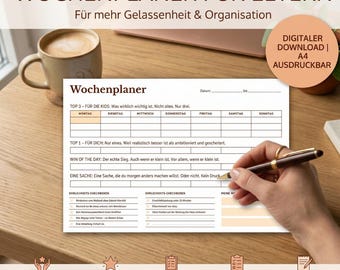 Weekly planner for parents | Digital download | PDF | Honest. Realistic. No bullshit.