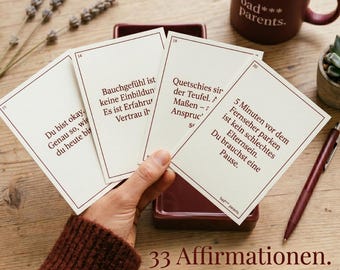 33 Affirmationskarten für Eltern | You've got this-Affirmationen | Digitaler Download | Ehrlich. Direkt. Ohne Zuckerguss.