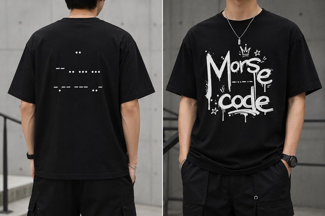 Morse Code Shirt_white Text_hidden Message - Etsy