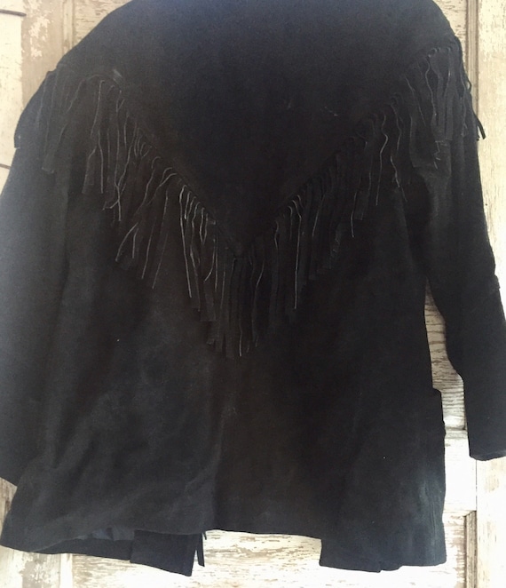Vintage Western Suede Fringed Jacket