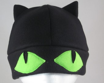 Fleece Black Cat Hat