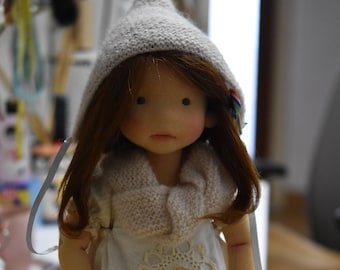 RESERVED for Audrey - JASMINE 19" natural fiber art doll, OOAK