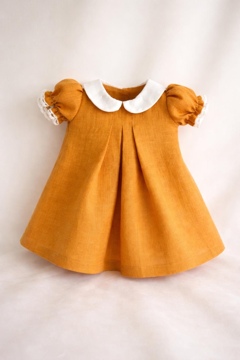 Pleated Dress PDF Pattern: 17-20" Waldorf Doll Clothes Sewing Tutorial image 1