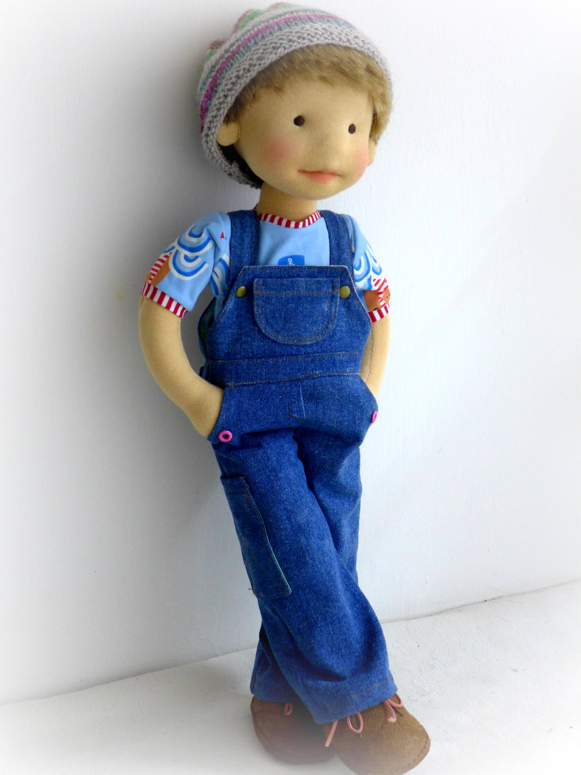 Denim overalls Doll clothing sewing PATTERN Waldorf doll Etsy