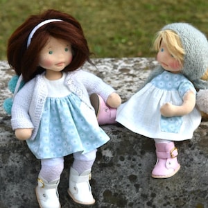 Waldorf-inspirierte Drahtpuppe PDF Schnittmuster – 14” & 12” Luann Puppe mit Kleidung + Mohair-Perücke | Schritt-für-Schritt-Anleitung