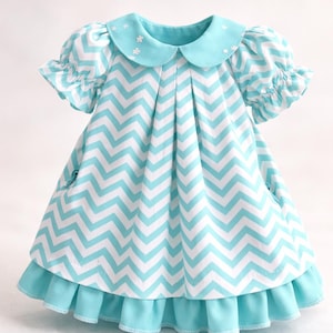 Pleated Dress PDF Pattern: 17-20" Waldorf Doll Clothes Sewing Tutorial image 2