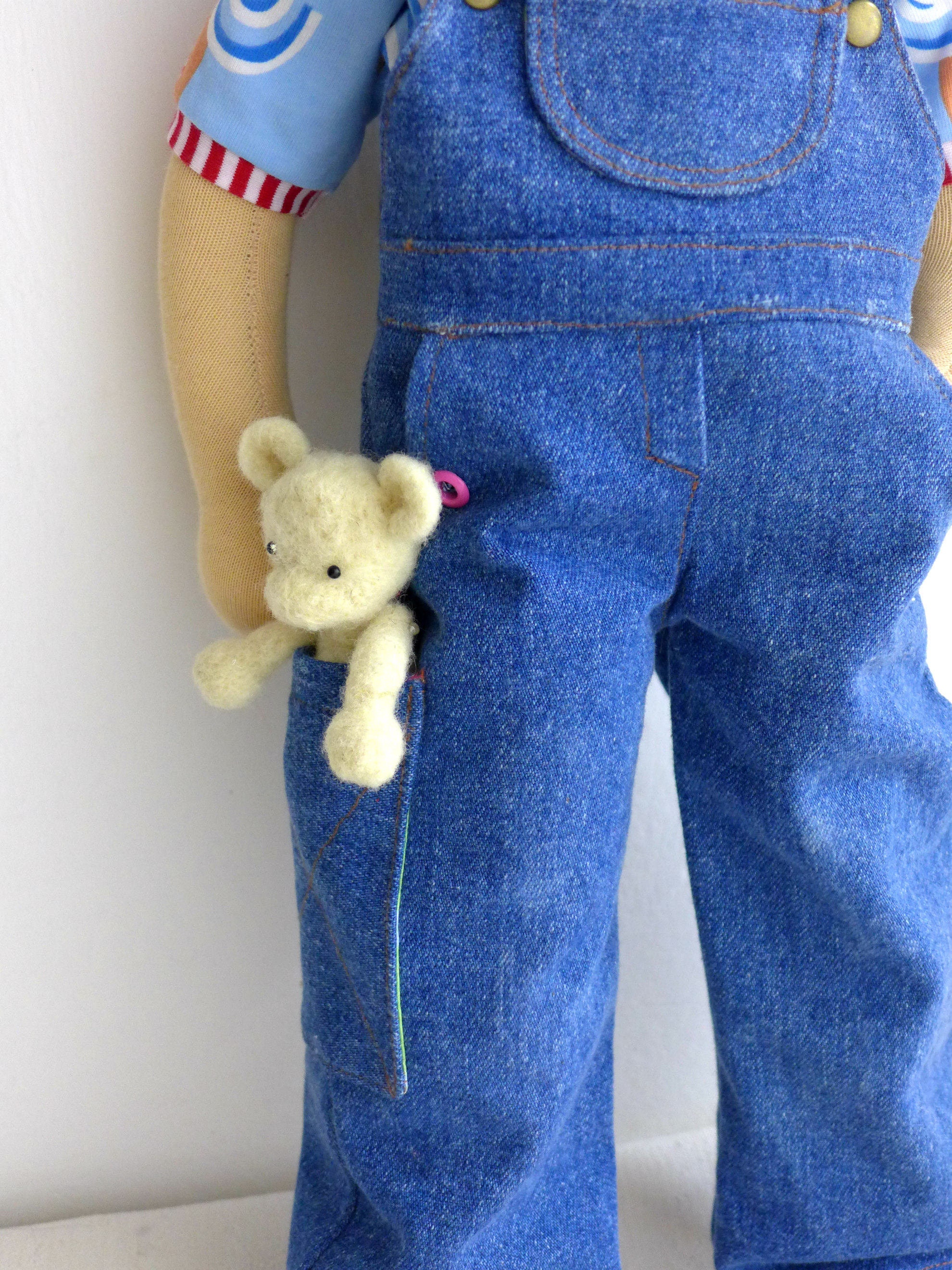 Denim overalls Doll clothing sewing PATTERN Waldorf doll Etsy
