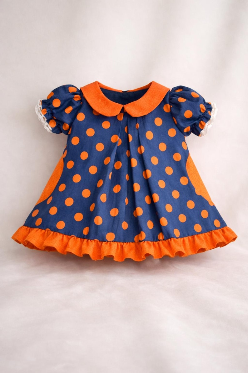 Pleated Dress PDF Pattern: 17-20" Waldorf Doll Clothes Sewing Tutorial image 3
