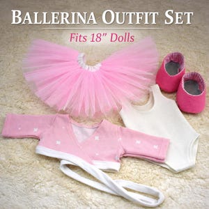 Ballerina Outfit Sewing Pattern – PDF for 18–20" Waldorf Dolls – Bodysuit, Top, Tulle Skirt & Ballet Slippers – DIY Doll Clothes Tutorial