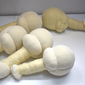 Waldorf Doll Head with Neck – Handmade Wool Base for DIY Doll Making – Ready for Sculpting or Jersey Cover