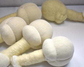 Handmade Waldorf Doll Head: Wool Base for DIY Doll Making