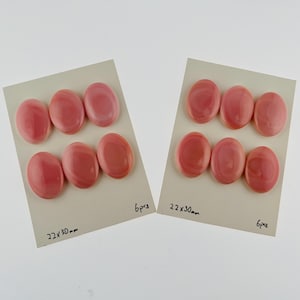 Natural Pink Queen Conch Shell Oval Cabochons Jewelry Making 22x30mm 6 pcs