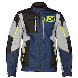 KLIM Dakar Adventure Motorcycle Jacket, Navy Fluorescent, Dual-Sport Riding Gear