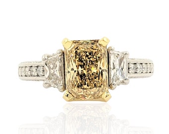 Fancy Intense Yellow Diamond Engagement Ring