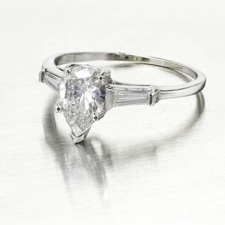 Pear Cut Diamond Engagement Ring - Etsy