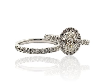 Oval Cut Diamond Bridal Set