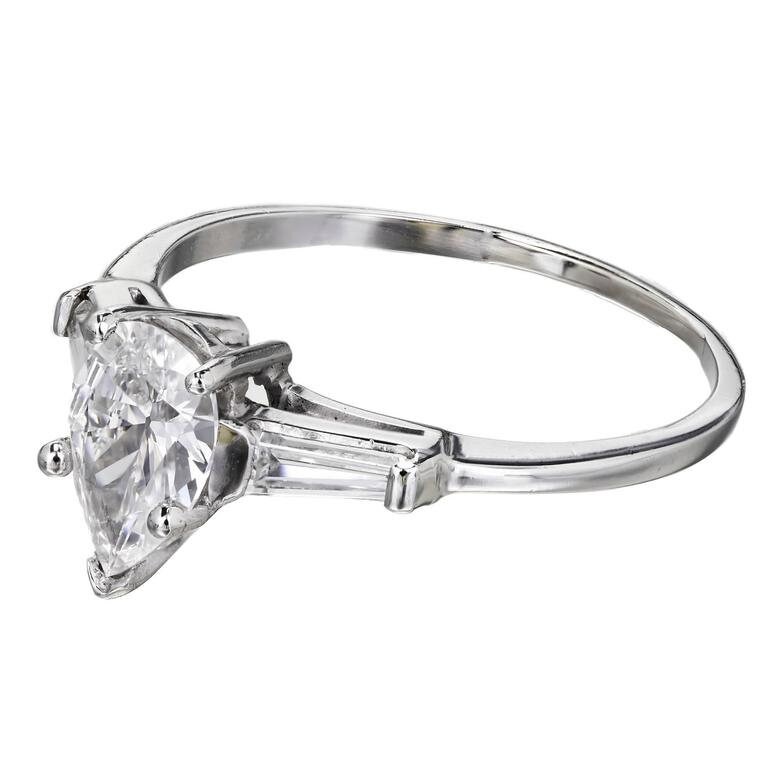 Pear Cut Diamond Engagement Ring - Etsy