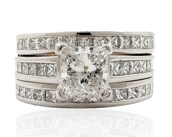 Kissenschliff Diamant Braut Set