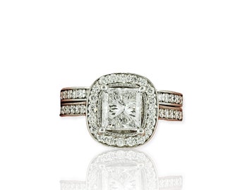 Princess Cut Diamond Bridal Set