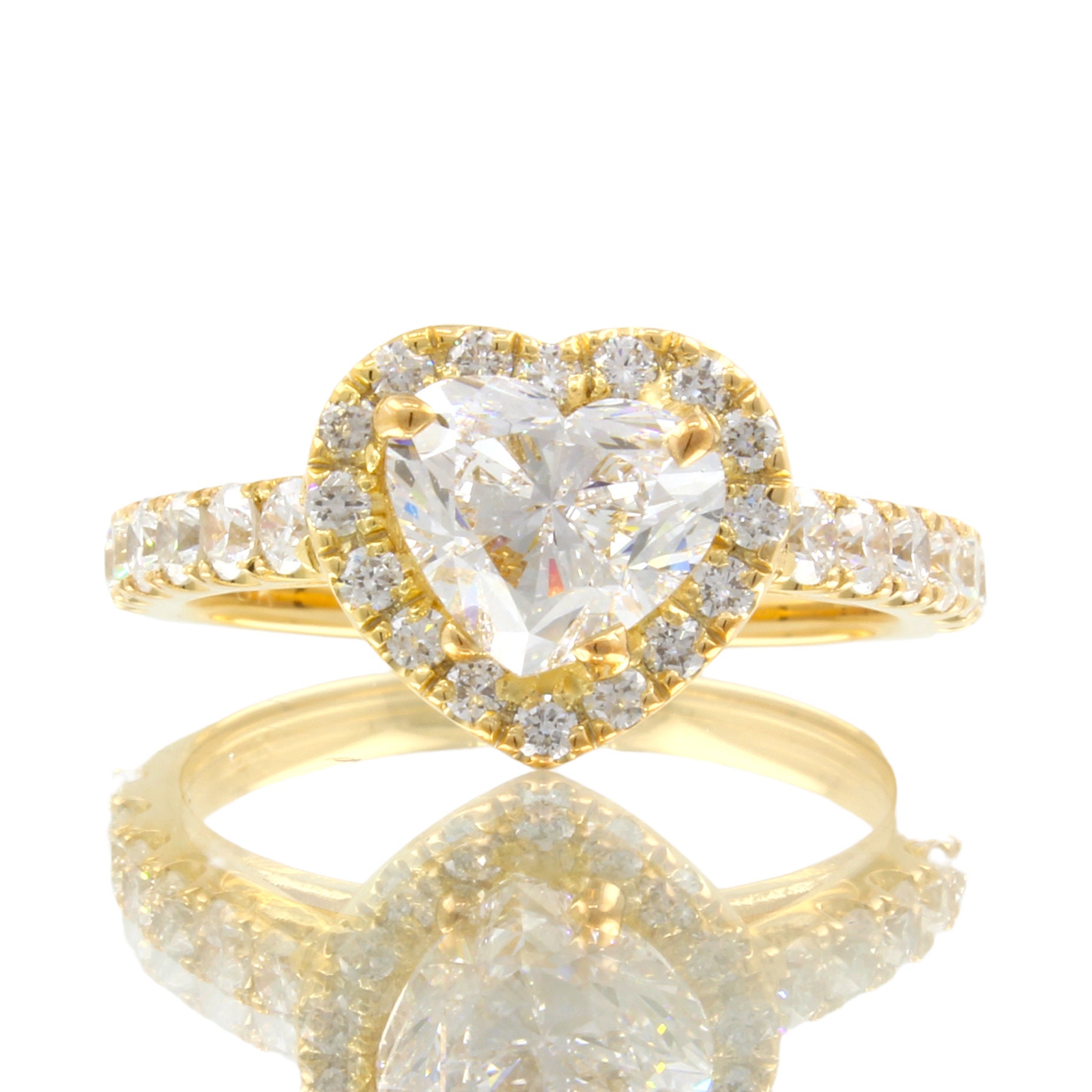 Heart Cut Diamond Engagement Ring - Etsy
