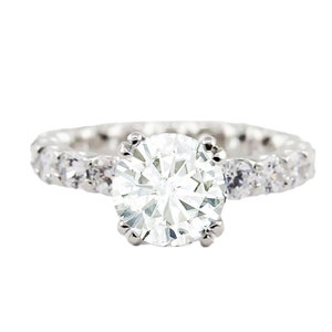 Round Cut 2.30 Carat GIA Certified Platinum Diamond Engagement Ring