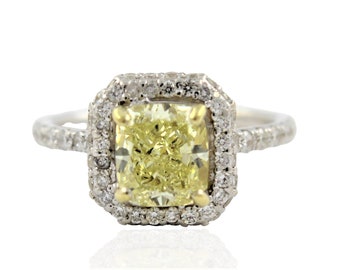 Fancy Yellow Diamond Engagement Ring