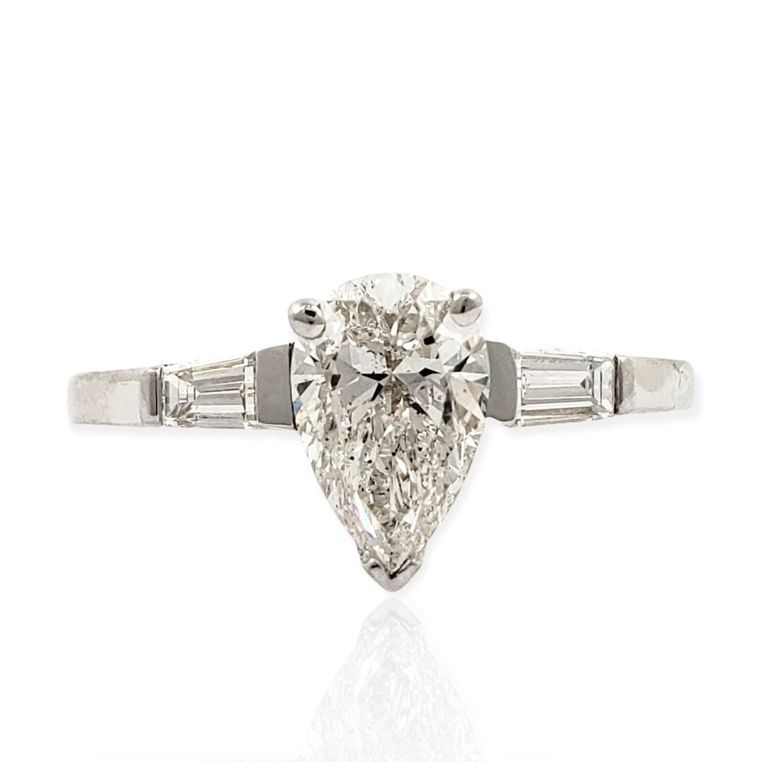 Pear Cut Diamond Engagement Ring - Etsy