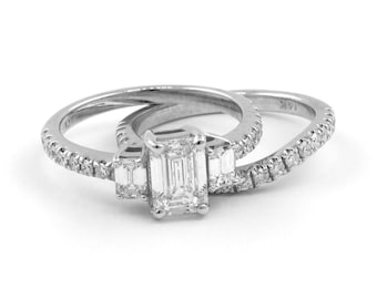 Emerald Cut Diamond Bruidsset