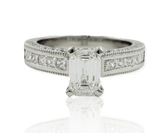 Emerald Cut Diamond Bridal Set