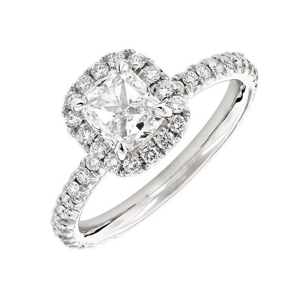 GIA Certified 2.31 Carat Cushion Cut Diamond Engagement Ring | Etsy