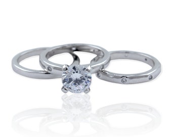 Stunning 3 Ring Bridal Set