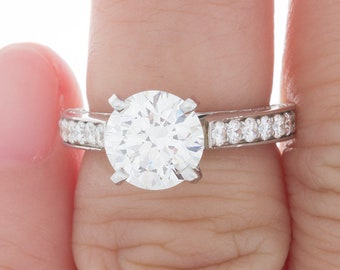 Vintage 3 carat Diamond Engagement Ring in Platinum